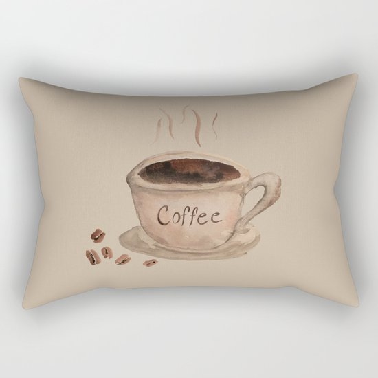 Coffee Please Rectangular Pillow