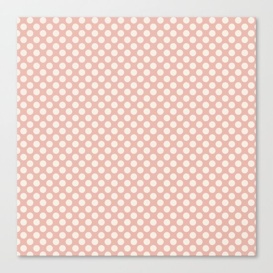 Polka dot dance on pink I -Polkadots pattern Canvas Print