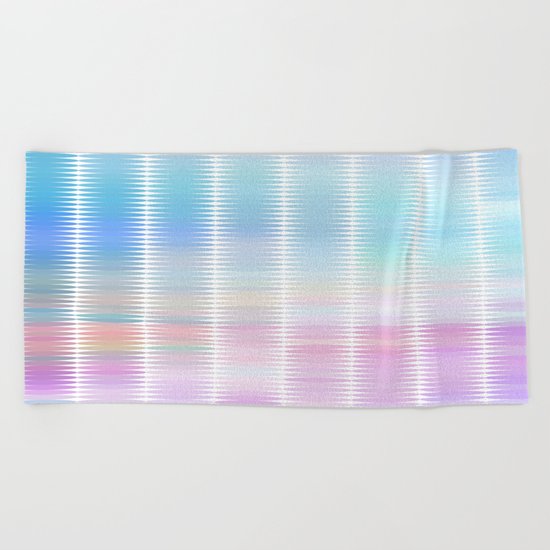 Soft Pastel Oval Geometric Abstract Beach Towel