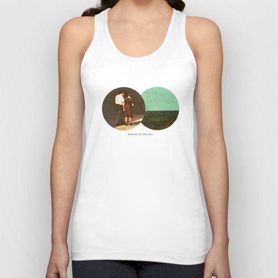 Boring by The Sea | Collage Unisex Tank Top