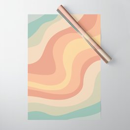 Vintage groovy waves Wrapping Paper