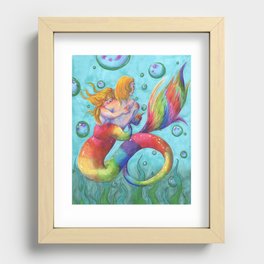 Mothers are Rainbows Recessed Framed Print