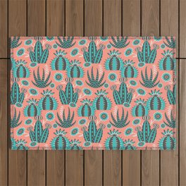 DESERT GARDEN CACTUS AND SUCCULENTS PATTERN Outdoor Rug