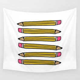 Back to School Pencils Wall Tapestry