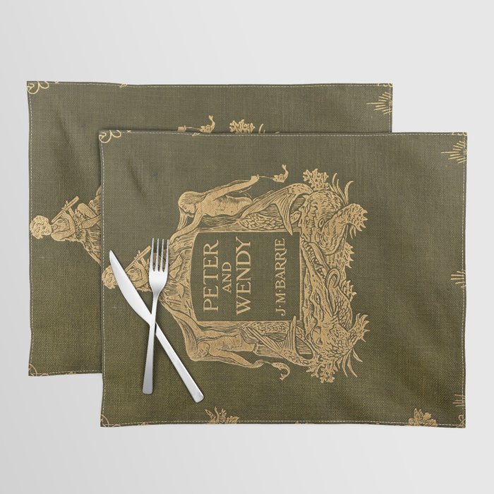 Peter and Wendy Antique Book Cover First Edition  Placemat