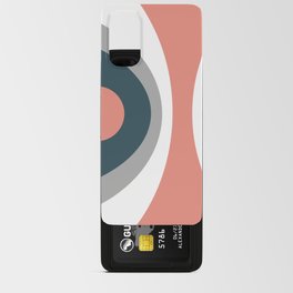 Colorful geometric composition - pink Android Card Case