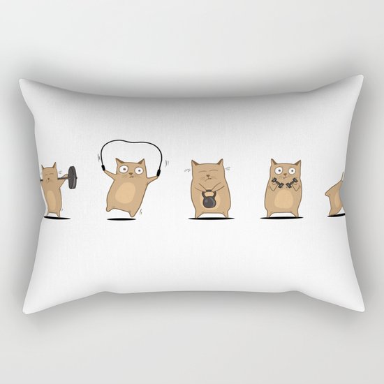 FITNESS CAT Rectangular Pillow