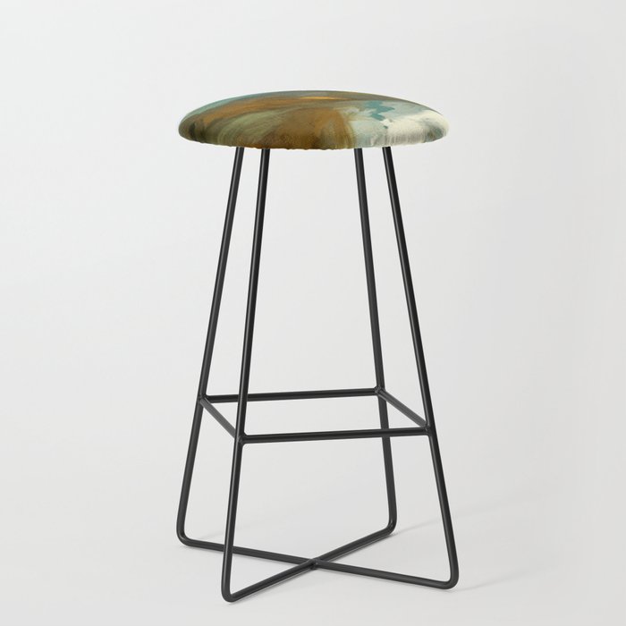 the path abstract landscape art Bar Stool