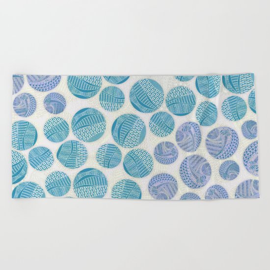 Zentangle Circles Beach Towel