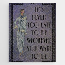 Art Nouveau, Inspirational Quote, Roaring 20s, Gatsby Era, Fitzgerald, 1920s, Flapper, Fashion, Golden Era Jigsaw Puzzle