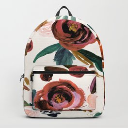 Valentina Vintage Rust Rose Backpack | Blush, Homedecor, Painting, Rust, Fall, Vintage, Art, Harvestfloral, Curated, Acrylic 