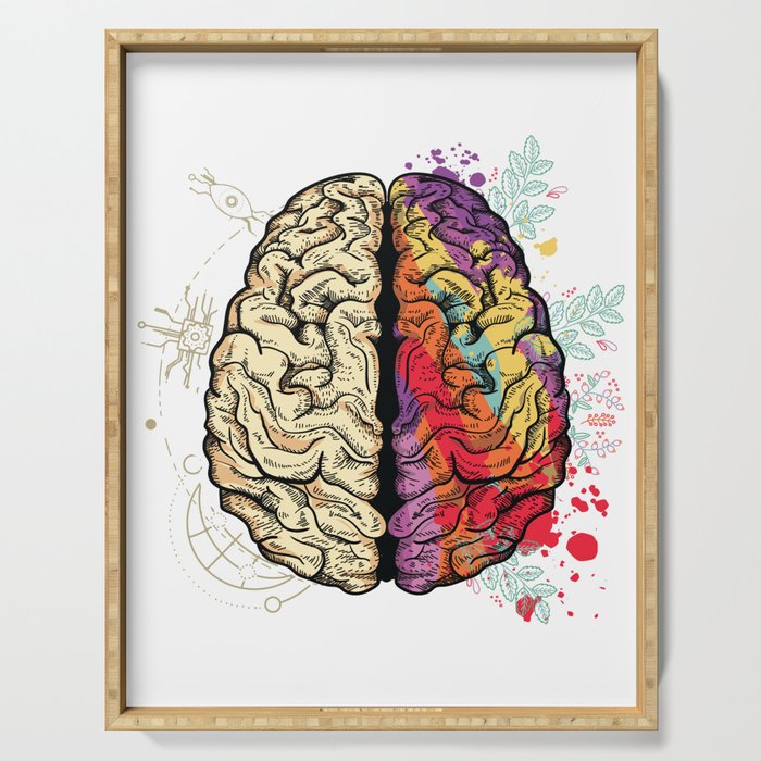 Intellectual/Creative Brain Anatomy  Serving Tray