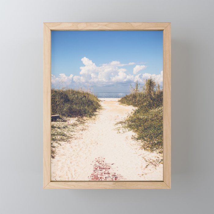 The Beach Path Framed Mini Art Print