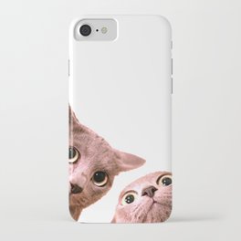 Funny Curious Cats iPhone Case