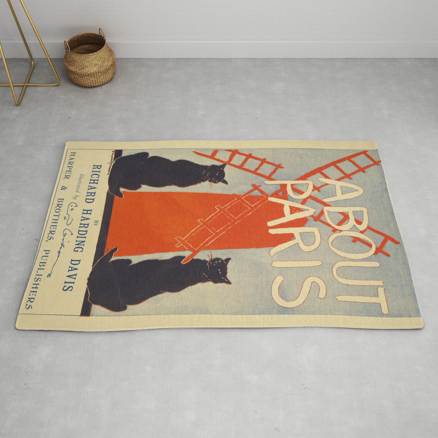 About Paris Vintage Poster Rug By Hypertwo