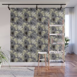 Luxurious Gold Tropical Palm Leaves Wall Mural