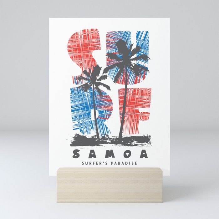 Samoa surf paradise Mini Art Print