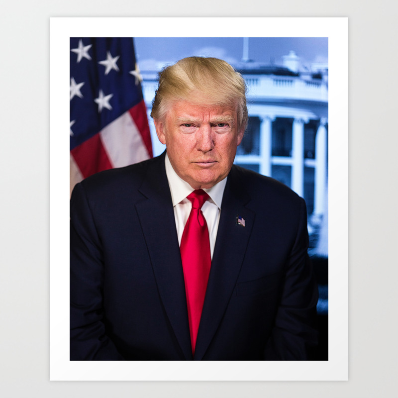 Portrait Of President Donald J Trump Art Print By Ouijawedge Society6