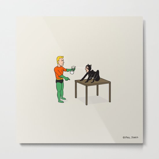 Cat Training Metal Print