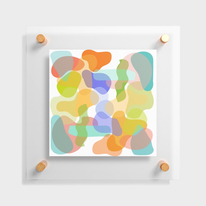 Spring summer vibrant colours abstract shapes Floating Acrylic Print