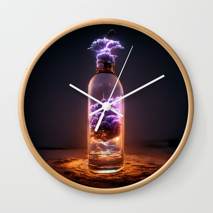 Lightning in a Bottle Wall Clock