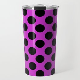 Steel Pink - polka 1 Travel Mug