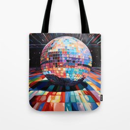 Planet Disco Ball Painting Tote Bag