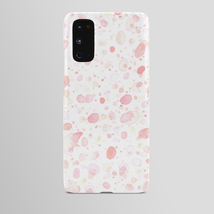 Pink splashes polka dot Android Case