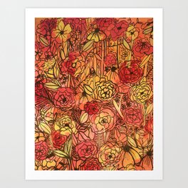 Floral Frenzy Art Print