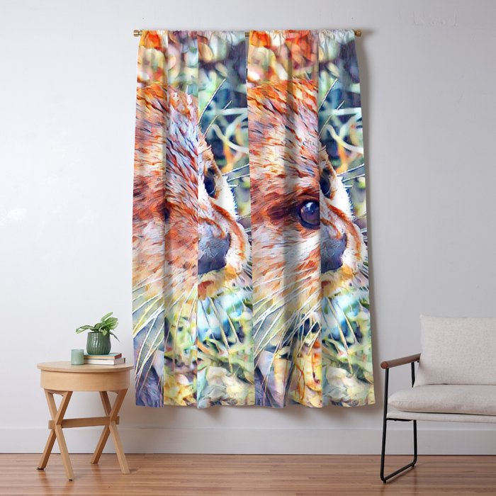 Aquarell Otter Blackout Curtain by JAMColorsSpecial Society6