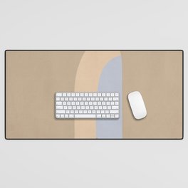 Beige illustration door geometric abstract  Desk Mat