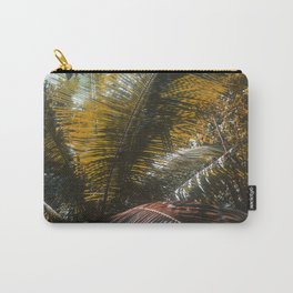 Into the Seychellian leaves Carry-All Pouch | Dream, Light, Digital, Photo, Palms, Leaves, Vintage, Tropical, Summer, Jungle 
