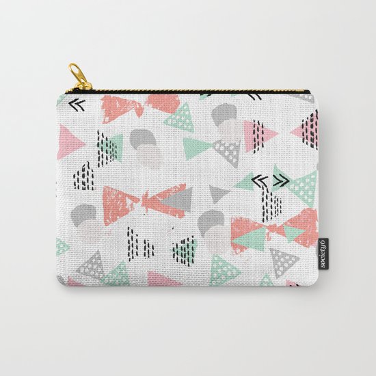 Pastel minimal pattern gender neutral nursery pattern home office trendy designs Carry-All Pouch