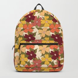 autumnal yellow orange red floral dogwood symbolize rebirth and hope Backpack