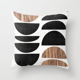 Mid-Century Modern Pattern No.7 - Concrete and Wood Throw Pillow