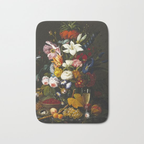 Severin Roesen - Victorian Bouquet Bath Mat