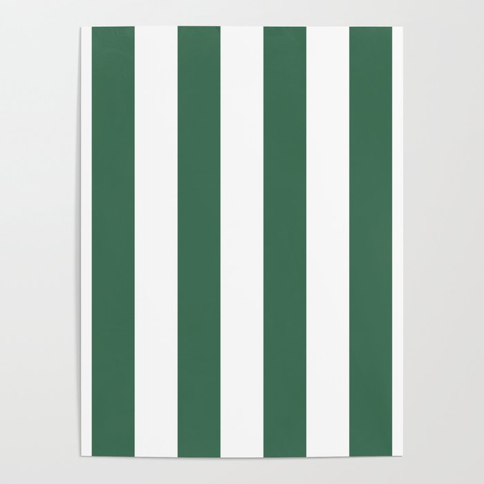 Green White Stripe - By The Seashore Poster