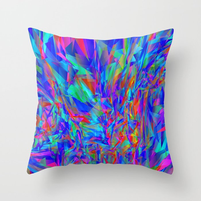 Abstract Sharp Multi Colour Background. Throw Pillow