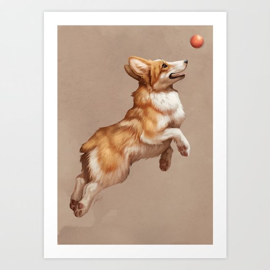 Catch the ball Art Print