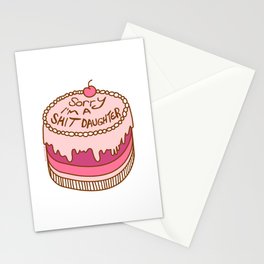 Snarky Cake - Shit Daughter Stationery Card