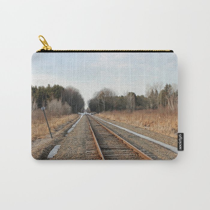 Train Tracks Carry-All Pouch