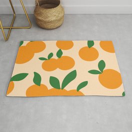 Oranges on Peach Pattern Rug
