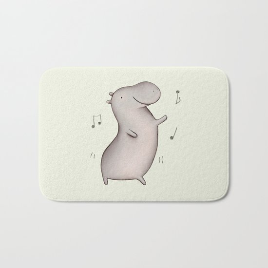 Dancing Hippo Bath Mat