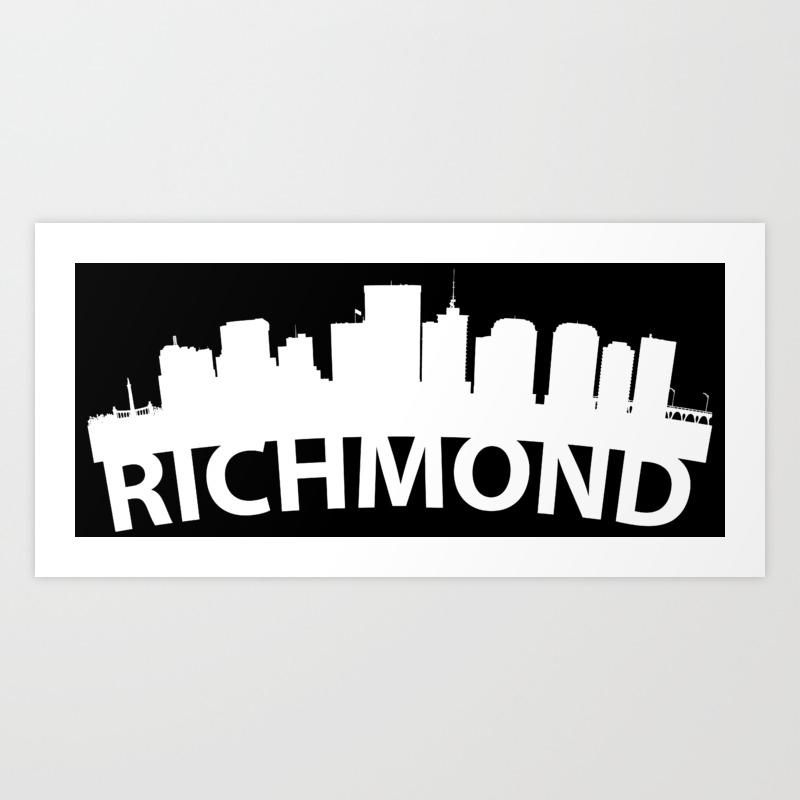 Curved Skyline Of Richmond Va Art Print By Awesomeart Society6 Skylinescenes has prints of downtown richmond available. society6