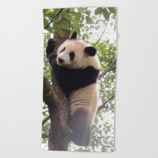 Chongqing Baby Giant Panda Bebe Panda Geant Beach Towel By Sylviecharbonneau Society6