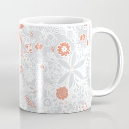 Orange Floral Coffee Mug