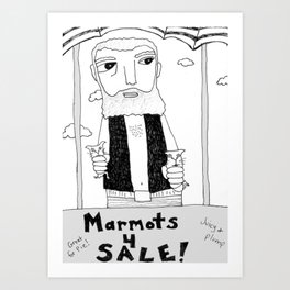 Marmots for Sale Art Print