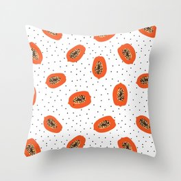 Papaya Throw Pillow
