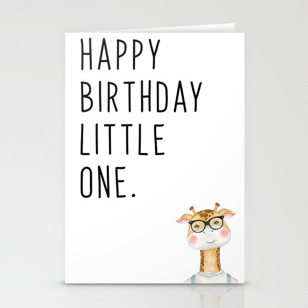 Happy Birthday Little One - Giraffe Stationery Cards