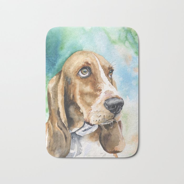 Bassett Hound Watercolor | Pillow Cover | Dogs | Home Decor | Custom Dog Pillow | Dog Mom | Hound Bath Mat